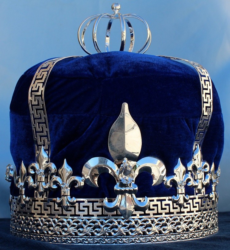 INVERNESS IMPERIAL MEN'S KING CROWN - BLUE-SILVER