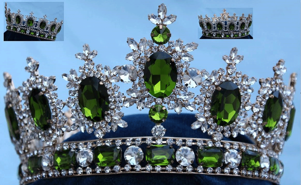 Le Monde Peridot Crystal Crown - Gold
