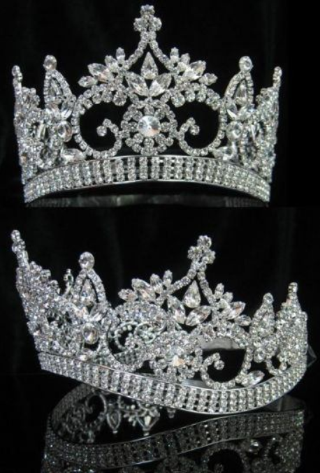 Bianca Crystal Bridal Tiara - Clear Stones - Silver