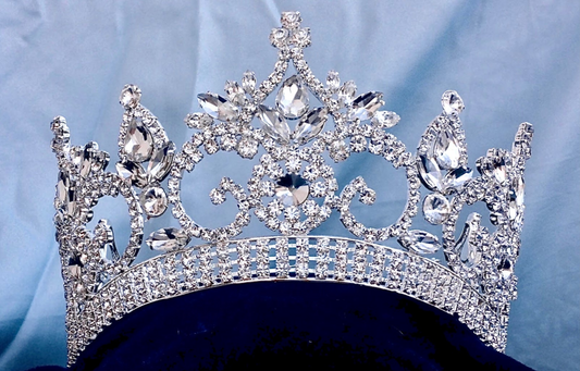 Bianca Crystal Bridal Tiara - Clear Stones - Silver