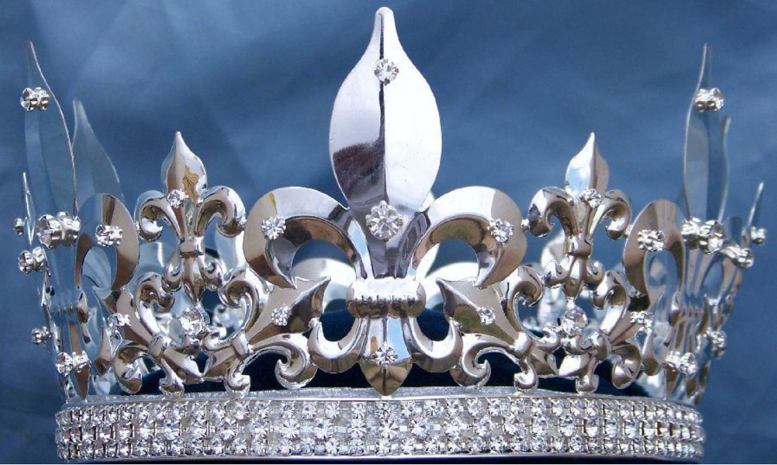 Louis XV Rhinestone Men's Crown