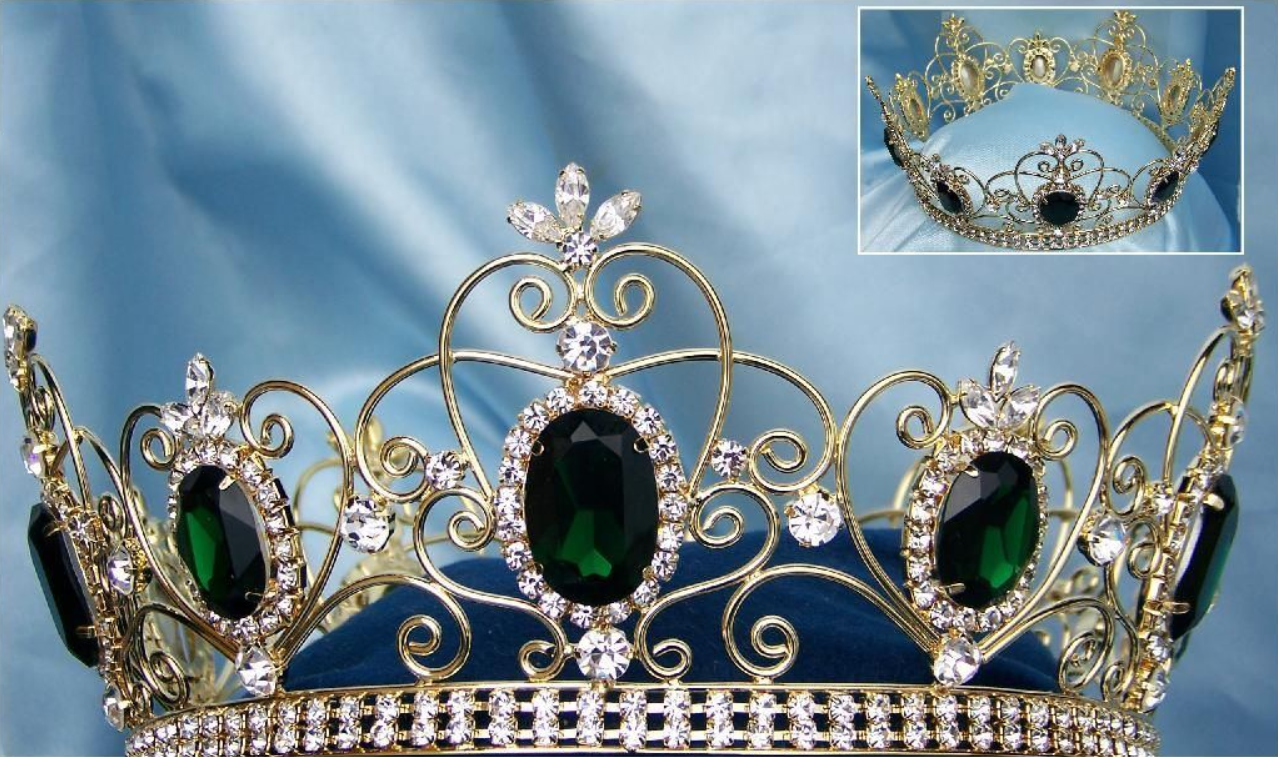 Royal tiara store with emeralds