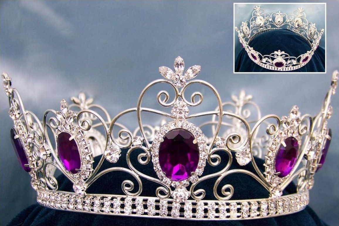 Royal Netherlands Simulated Amethyst Crown