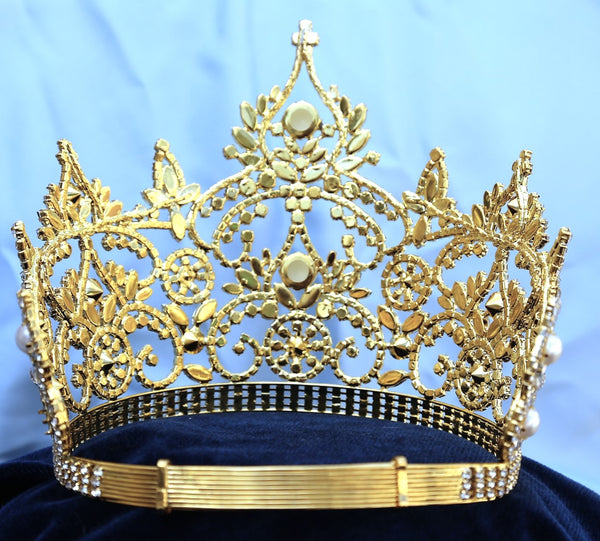 Countess Natasha Crown Tiara with Pearls