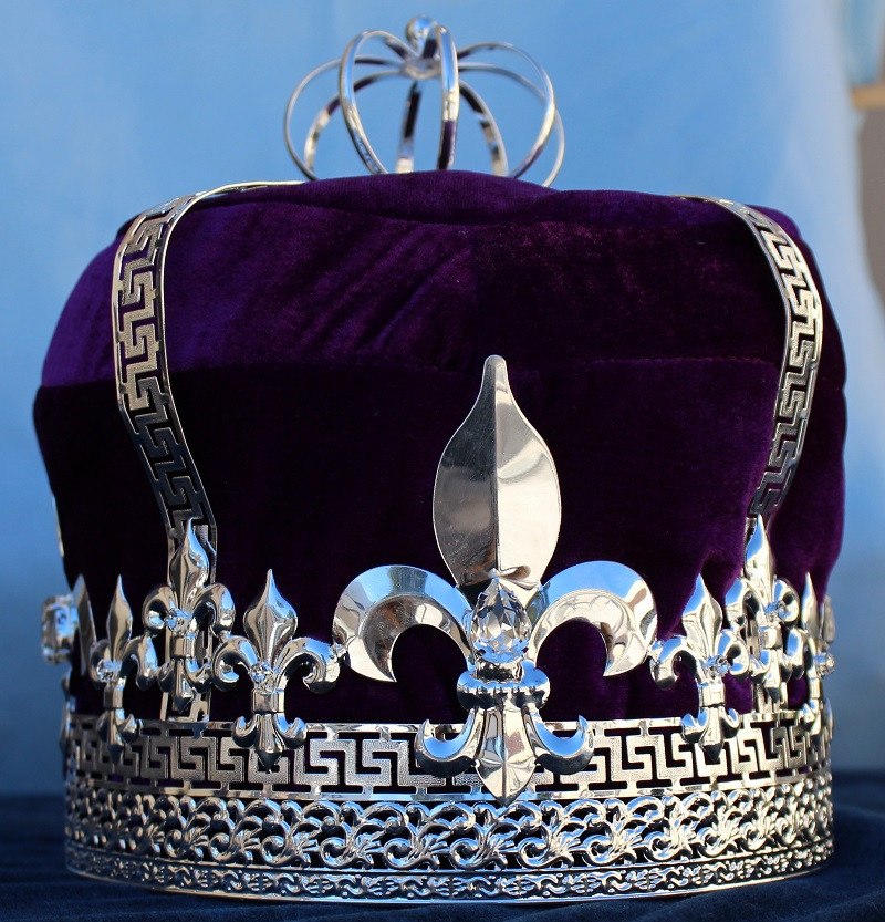 YORKSHIRE IMPERIAL MEN'S KING CROWN - PURPLE-SILVER
