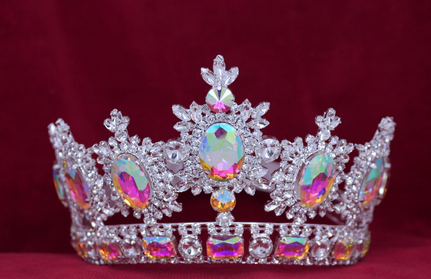 Princess of The Baltics Rhinestone Tiara Aurora Borealis