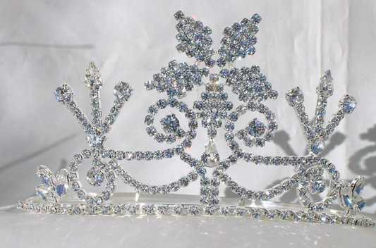 Jaylene Princess Rhinestone Tiara Silver