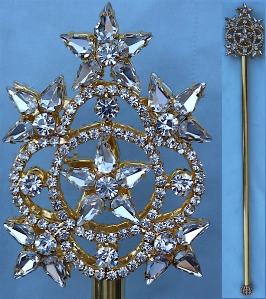 Starbright Rhinestone Scepter- Gold