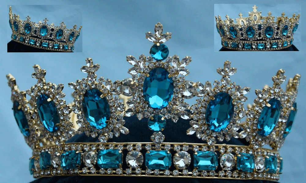 Capri Aquamarine Crown - Gold