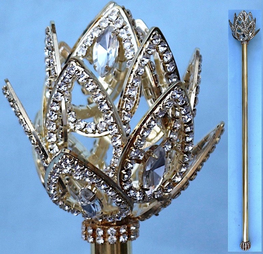 Astoria Rhinestone Scepter - Gold