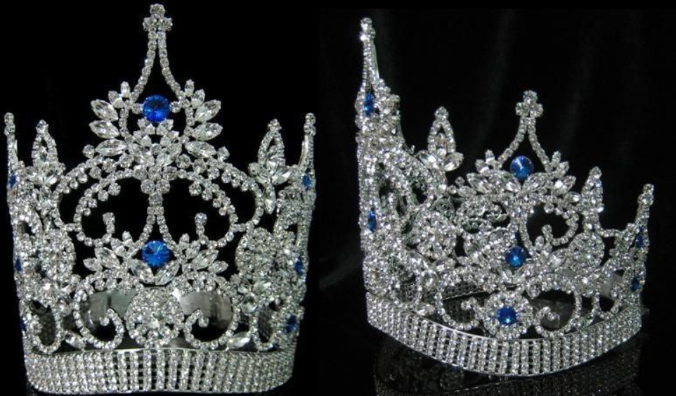 Miss American Pageant Crown - Silver Blue