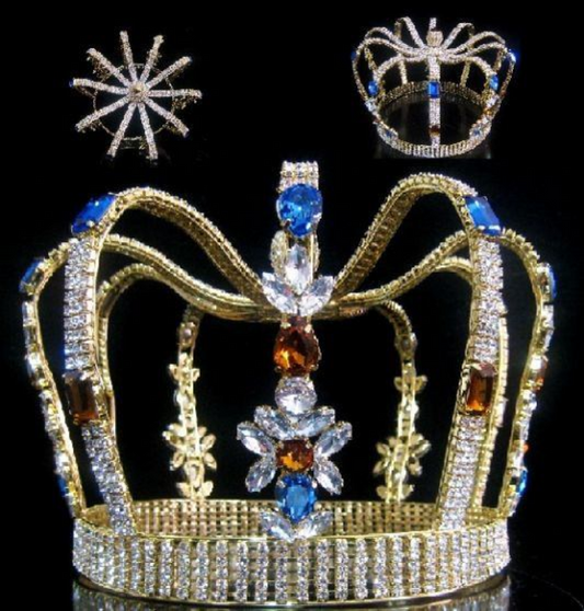 Mardi Gras Men's King Crown - Gold