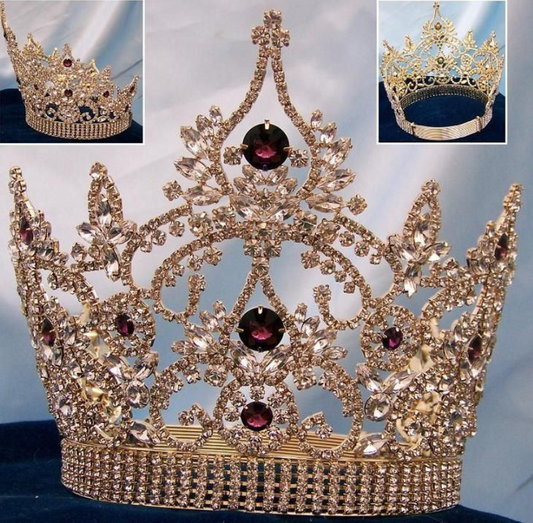 Empress  Pageant Crown - Amethyst - Gold