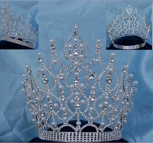 Exalted Pageant Crown With Pearls