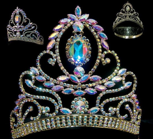 Miss Teen Beauty Pageant Aurora Borealis Tiara - Gold