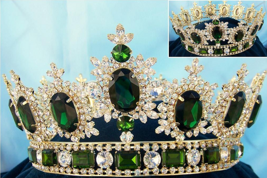 Royal Stockholm Simulated Emerald Men's Crown