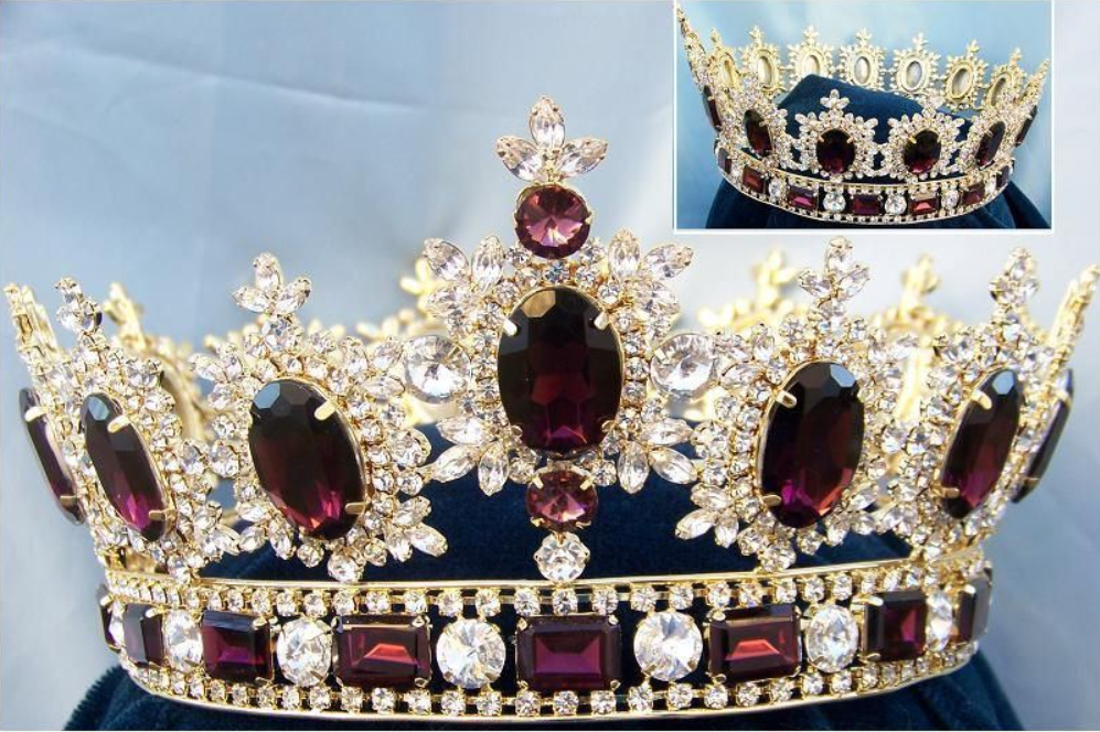 Royal Stockholm Simulated Amethyst Men's  Crown