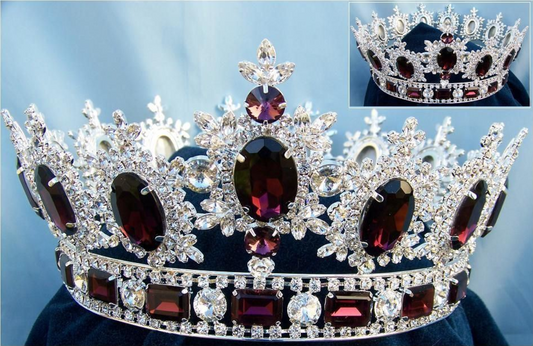 Royal Stockholm Simulated Amethyst Men's King Crown