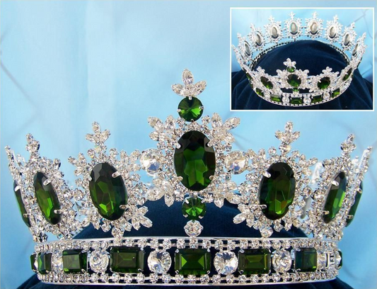 Royal Stockholm Simulated Emerald Men's King Crown