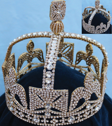 Queen Victoria Small Diamond Crown Replica - Gold Tone Edition