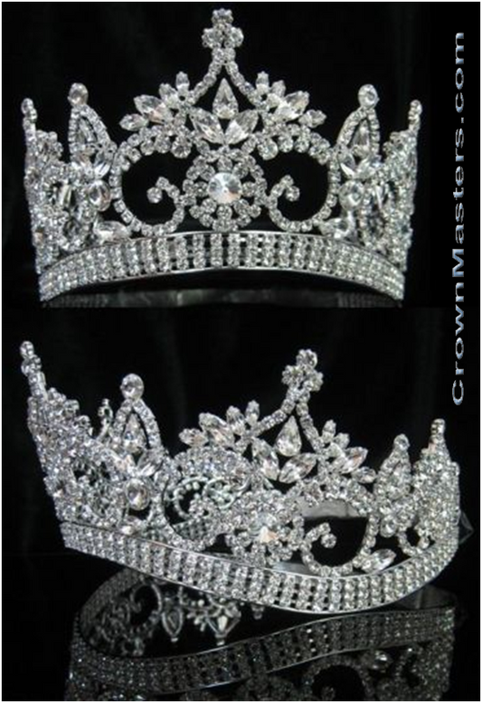 Bianca Crystal Bridal Tiara - Clear Stones - Silver